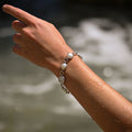 Coin pearl bracelet with silver links - Terciany 