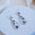 Labradorite Long oval earrings - Terciany 