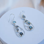 Labradorite Long oval earrings - Terciany 