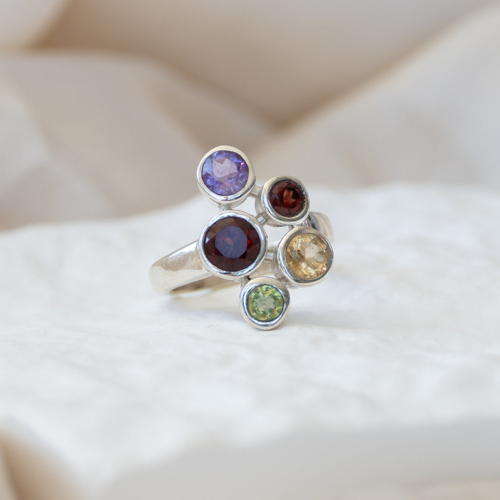 Semi Precious Cluster ring - Terciany 