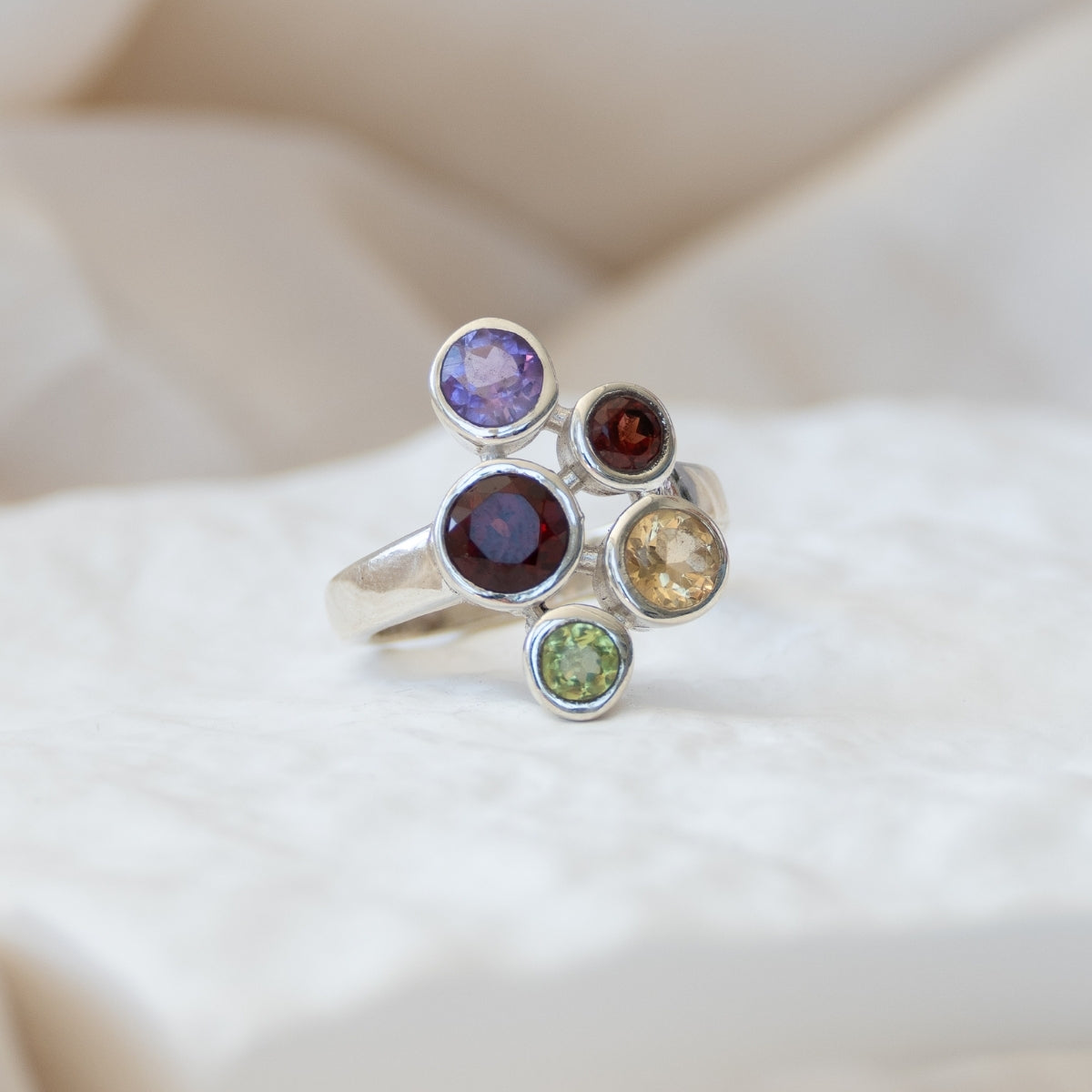 Semi Precious Cluster ring - Terciany 