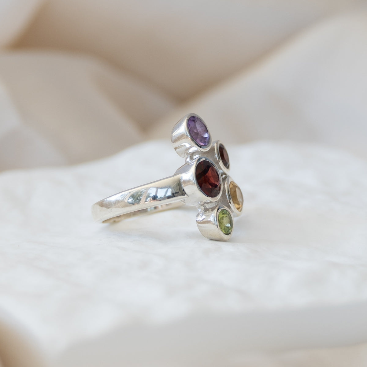 Semi Precious Cluster ring - Terciany 