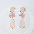 Rose Quartz Mandie Statement earrings - Terciany 