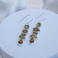 Citrine semi precious stone drop earrings