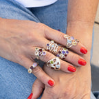 Ten stone statement ring - Terciany 