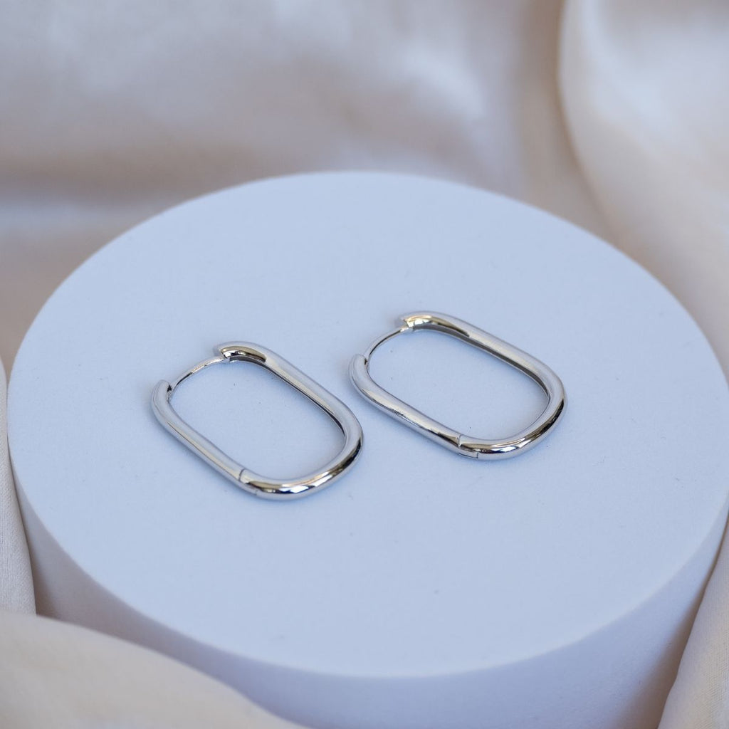 Large Paperclip Huggy earrings - Terciany 