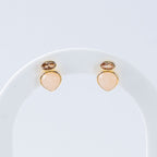 Pink Aventurine Mineral Teardrop Stud Earrings - Terciany 