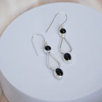 Black Onyx drop earrings - Terciany 