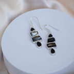 Four Black Tourmaline Drop earrings