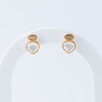 Mother of Pearl Mineral Teardrop Stud Earrings - Terciany 