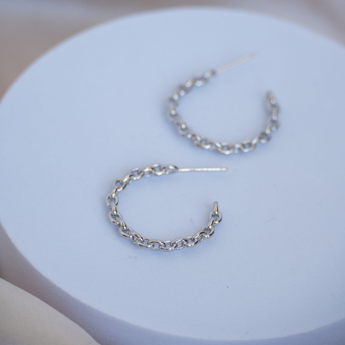 25mm Cable hoop earrings