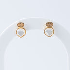 Mother of Pearl Mineral Teardrop Stud Earrings - Terciany 