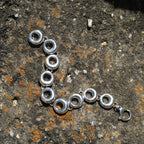 Puffy circle link bracelet