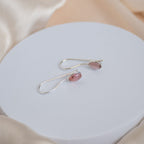 Pink Tourmaline semi Precious stones earrings - Terciany 