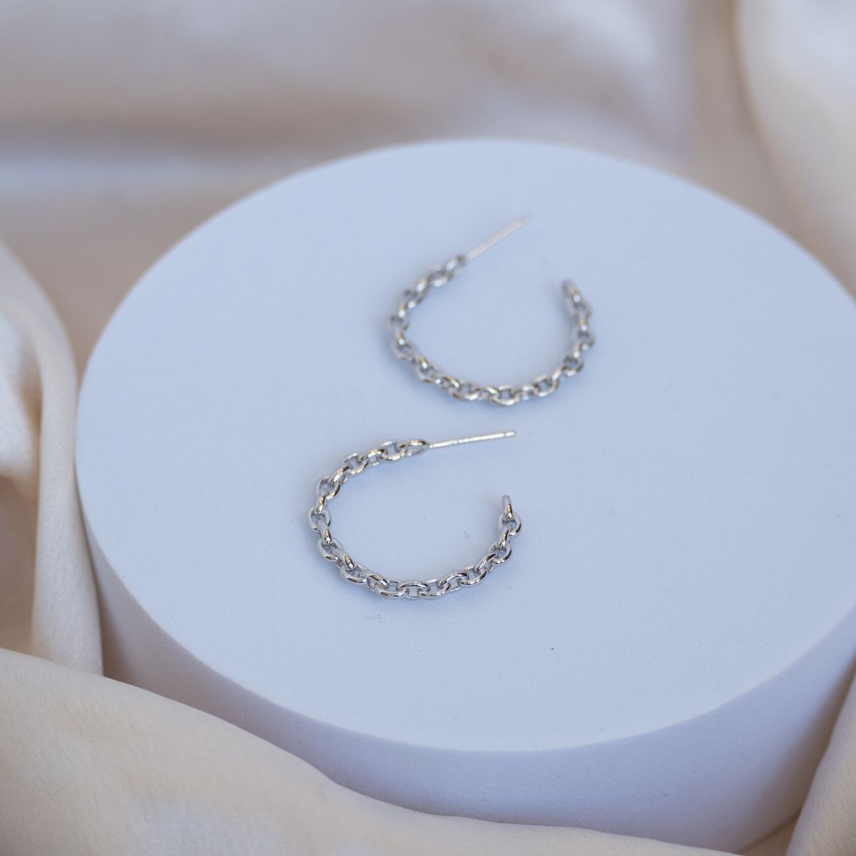 25mm Cable hoop earrings