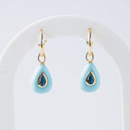 Turquoise Semi Precious stone pretty woman earrings - Symbol of Wisdom - Terciany 