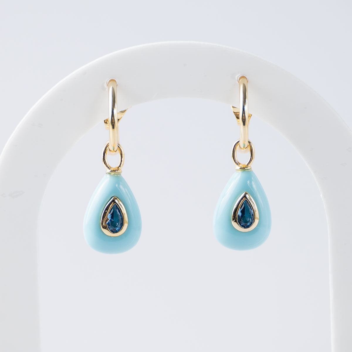 Turquoise Semi Precious stone pretty woman earrings - Symbol of Serenity