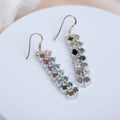 Multicoloured Tourmaline statement drop earrings