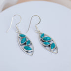 Marquise-cut Turquoise stone earrings - Terciany 