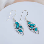 Marquise-cut Turquoise stone earrings - Terciany 