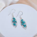Marquise-cut Turquoise stone earrings - Terciany 