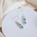 Rough Blue topaz drop earrings - Terciany 