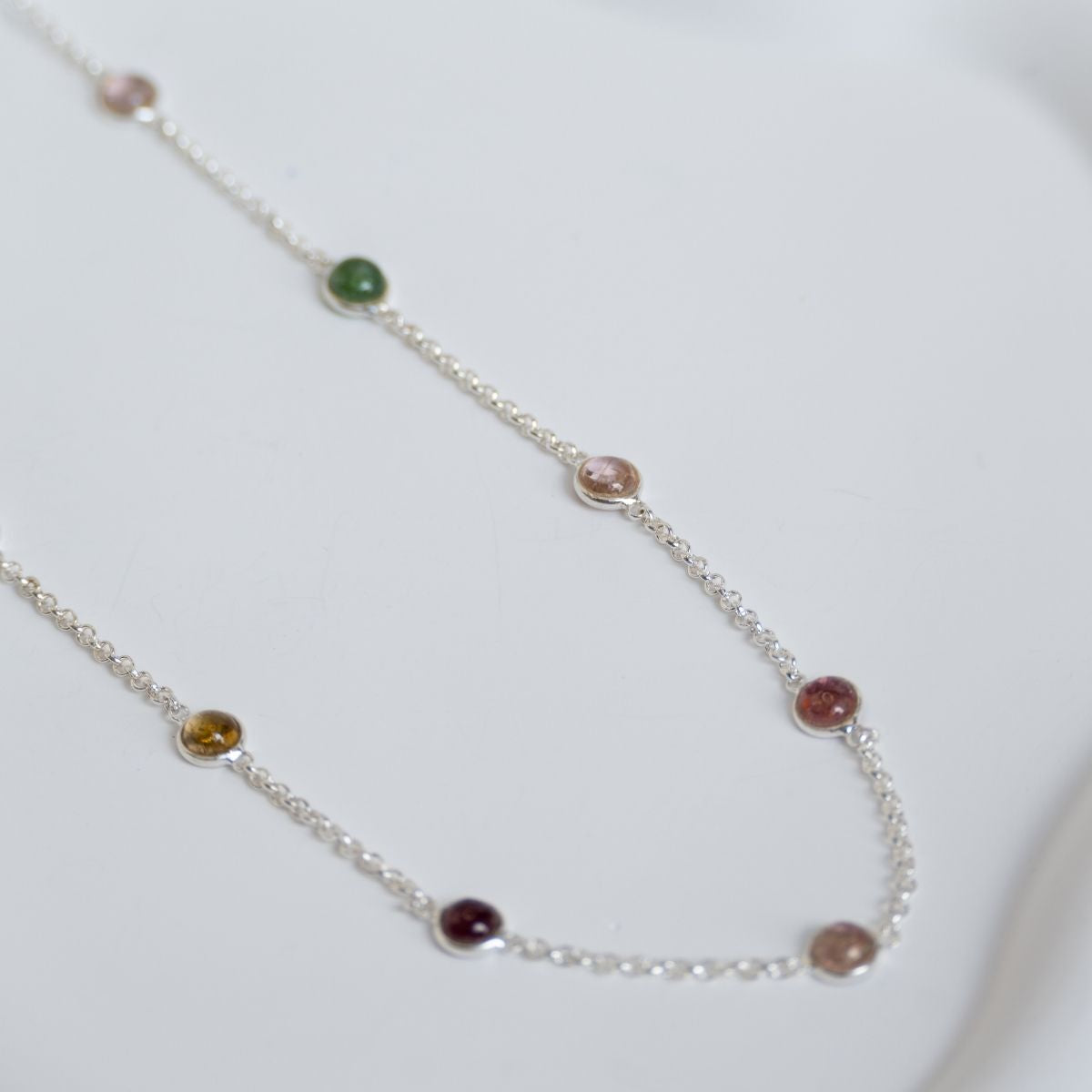 Tourmaline Semi Precious stone necklace - Terciany 