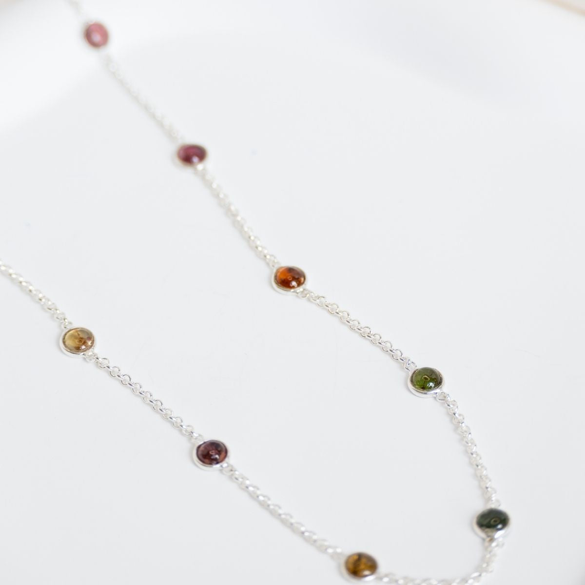 Tourmaline Semi Precious stone necklace - Terciany 