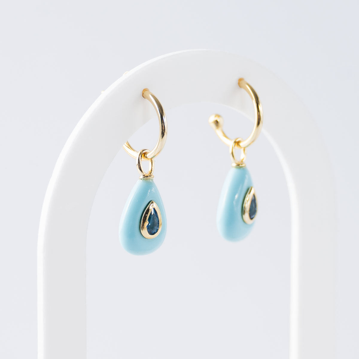 Turquoise Semi Precious stone pretty woman earrings - Symbol of Serenity