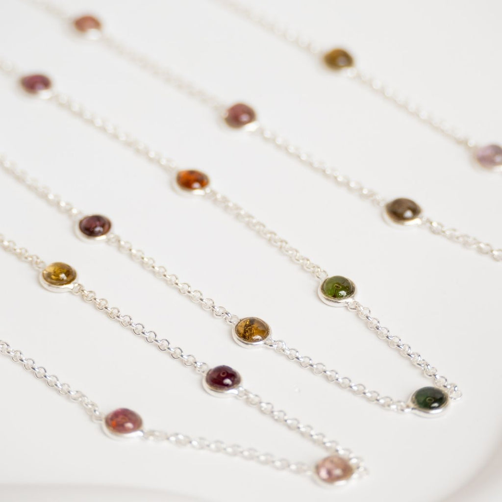 Tourmaline Semi Precious stone necklace - Terciany 