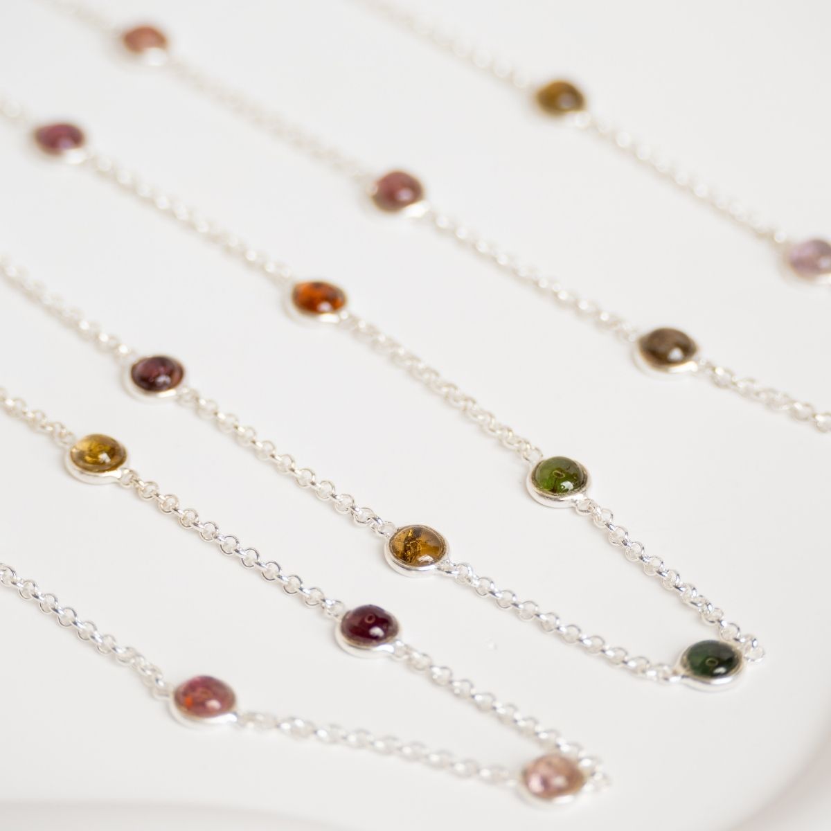 Tourmaline Semi Precious stone necklace - Terciany 