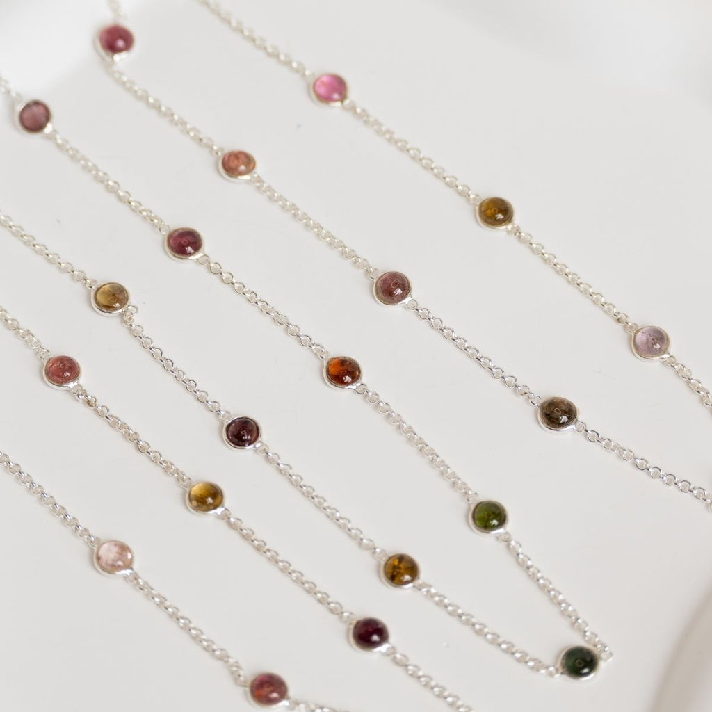 Tourmaline Semi Precious stone necklace - Terciany 