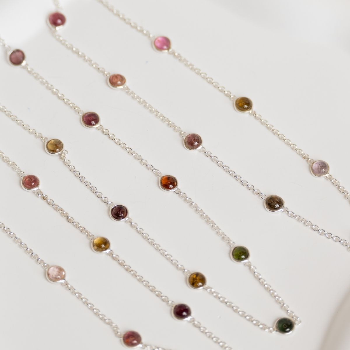 Tourmaline Semi Precious stone necklace - Terciany 