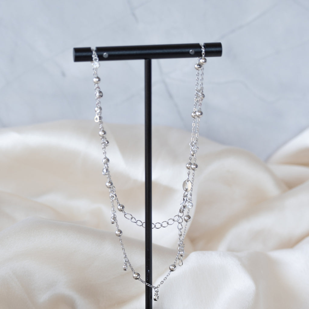 Clear cubic dot necklace - Terciany 