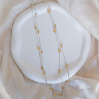 120 cm long necklace with Citrine semi precious stones - Terciany 