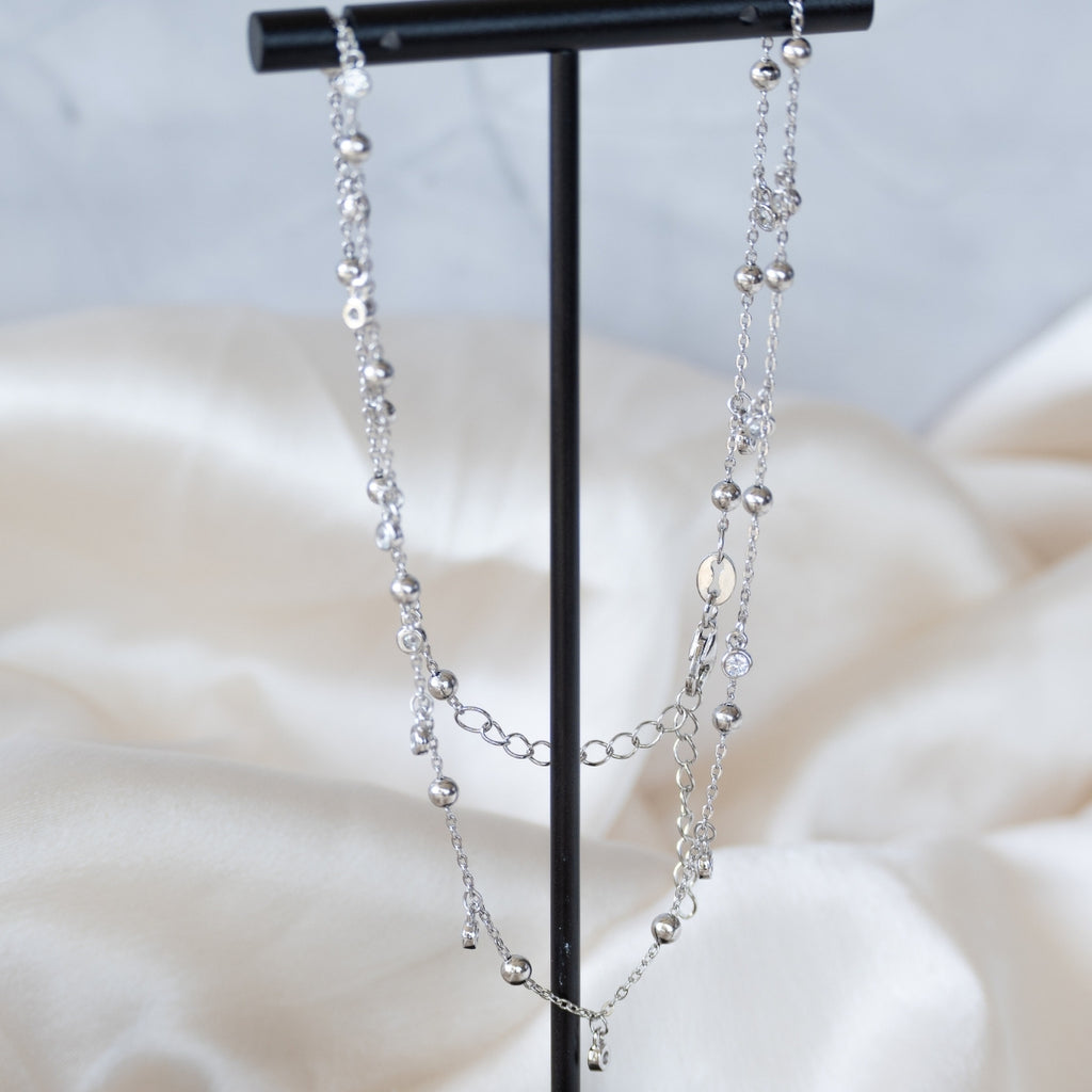 Clear cubic dot necklace - Terciany 