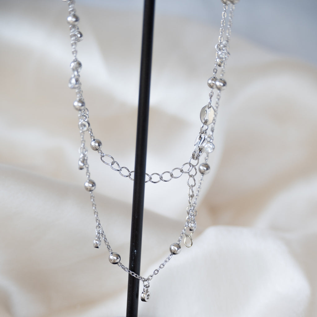 Clear cubic dot necklace - Terciany 