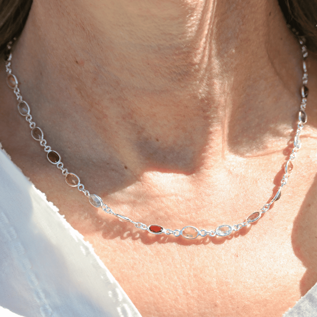 Multi Coloured Semi Precious Stone Necklace