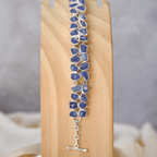 Tanzanite semi Precious stone double row bracelet - Terciany 