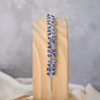 Tanzanite semi Precious stone double row bracelet - Terciany 