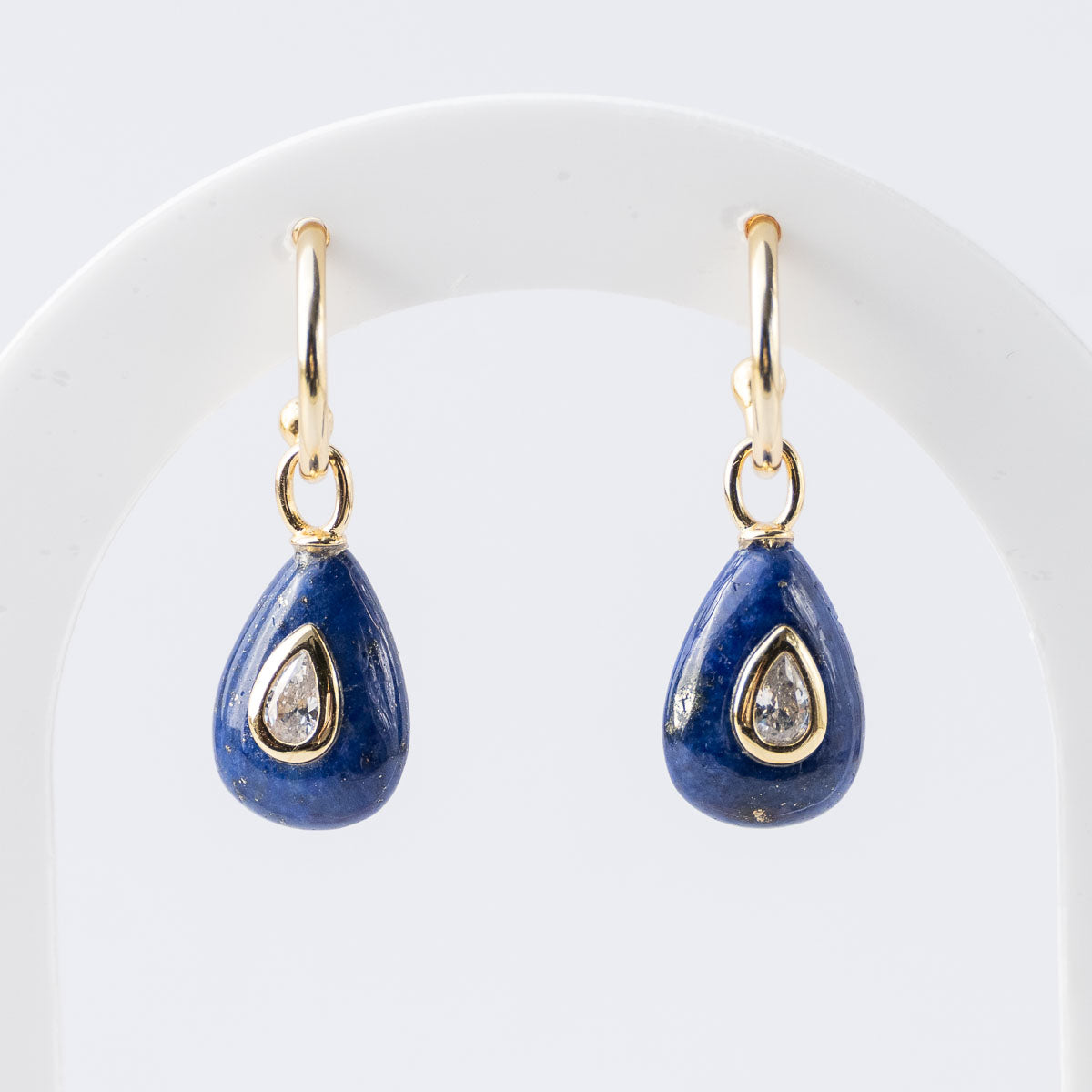 Lapis lazuli Semi Precious stone Pretty woman earrings - Symbol of Wisdom