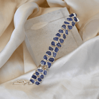 Tanzanite semi Precious stone double row bracelet - Terciany 