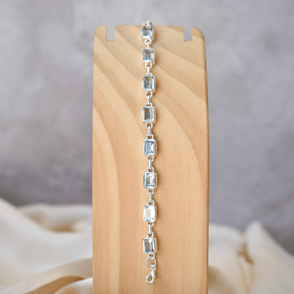 Blue Topaz rectangular bracelet