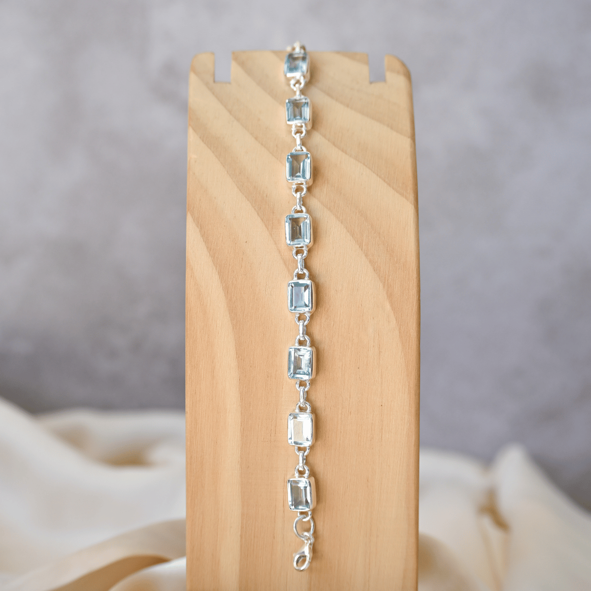 Blue Topaz rectangular bracelet