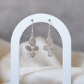 Rose Quarts flower drop earrings