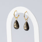 Golden Obsidian Semi Precious stone pretty woman earrings - Symbol of Protection - Terciany 