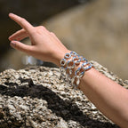 Large link statement bracelet