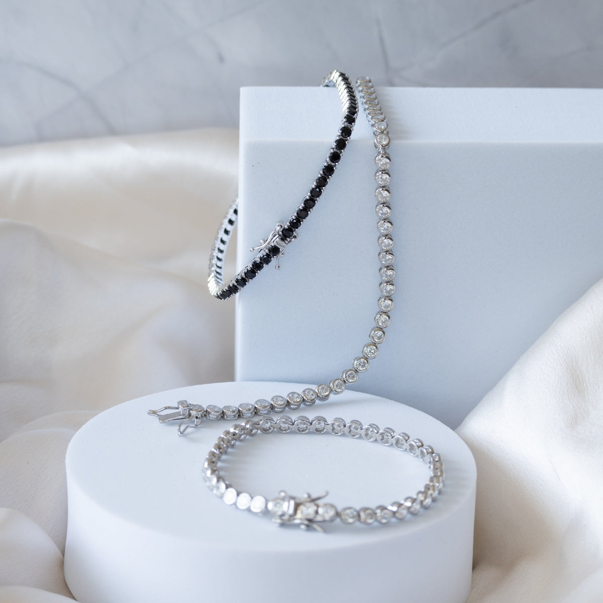 Black Cubic tennis bracelet - Terciany 