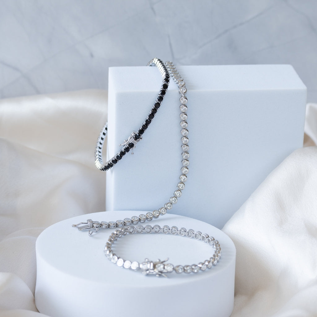 Black Cubic tennis bracelet - Terciany 