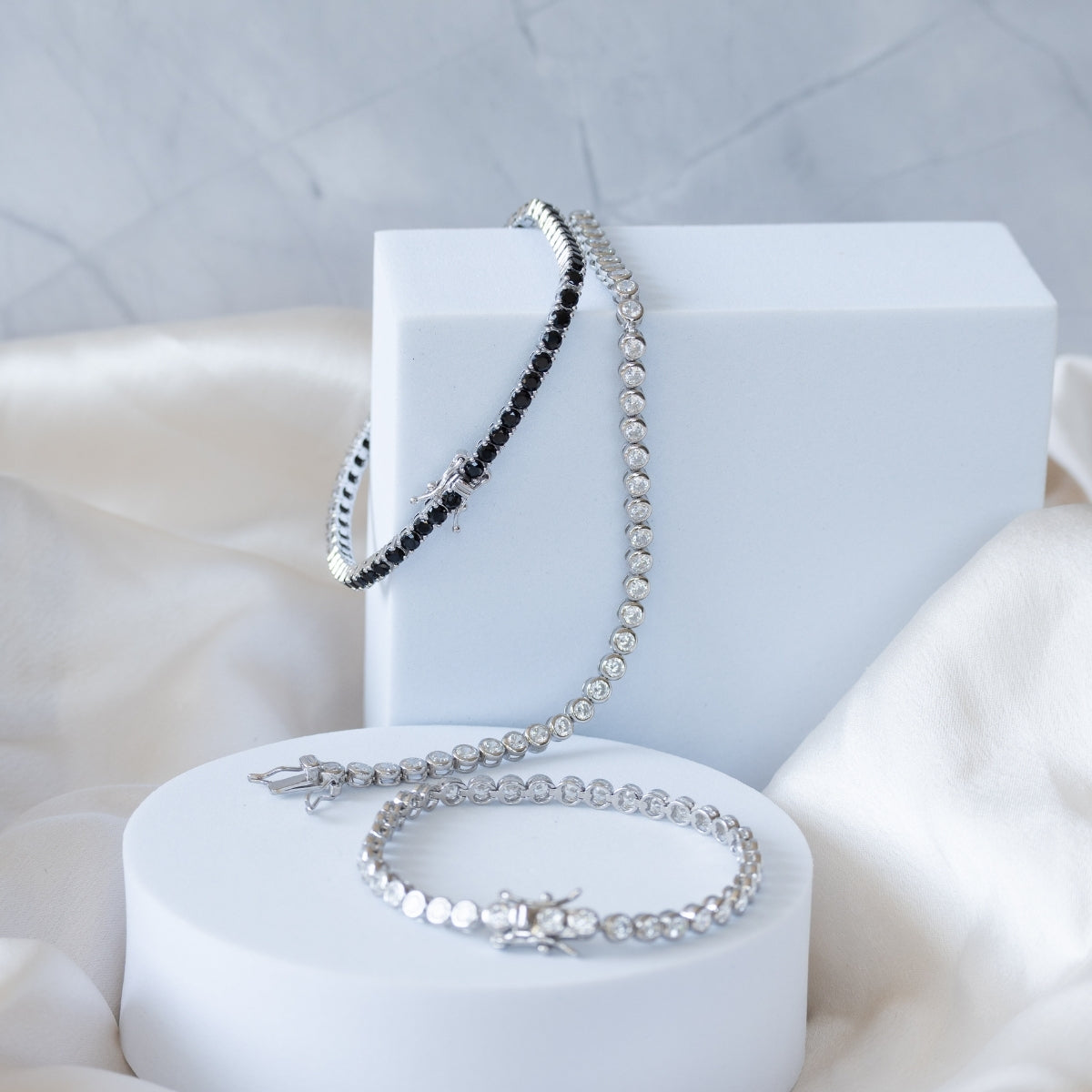 Black Cubic tennis bracelet - Terciany 